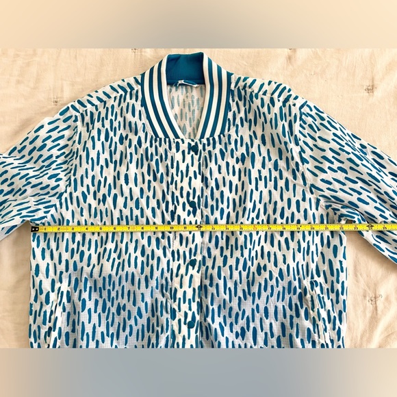 Adidas blue/white dot snap jacket XL - Picture 3 of 6